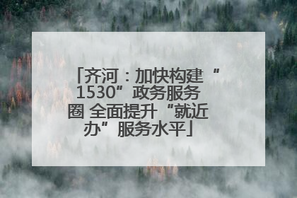 齐河：加快构建“1530”政务服务圈 全面提升“就近办”服务水平